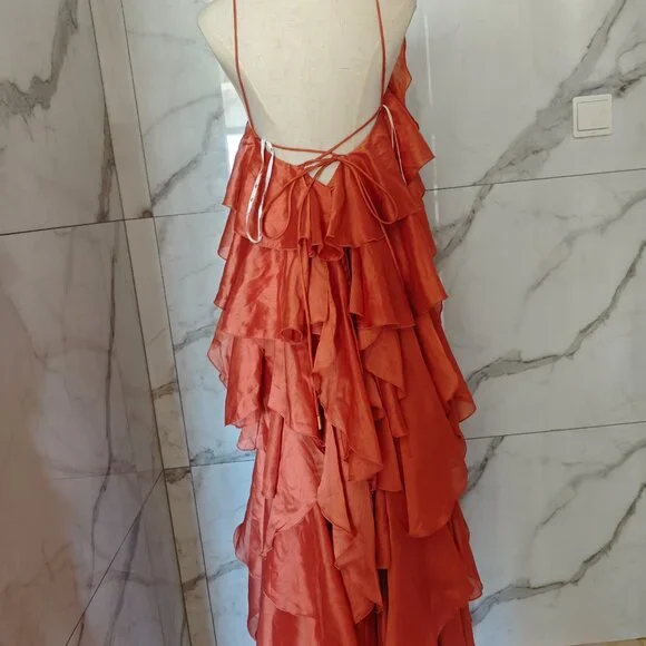 Pandorea Layered Maxi Dress - Coral Clay - Picture 6 of 10